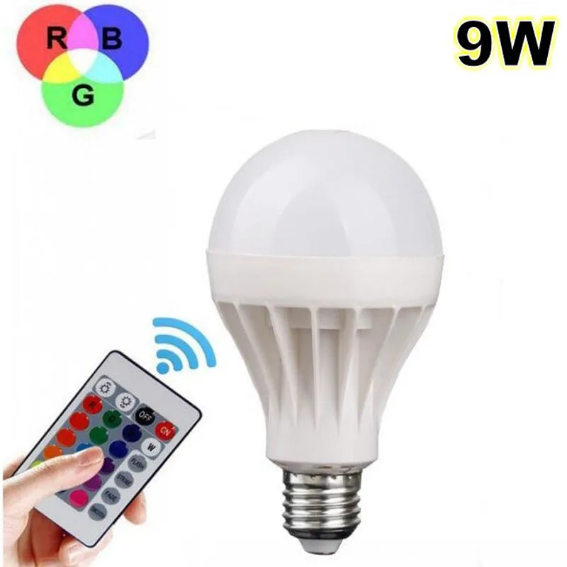 ZUCZUG LED RGB волшебная лампа 6 Вт 9 AC85 265V 220 В Светодиодный прожектор + Ir afstandsbediening