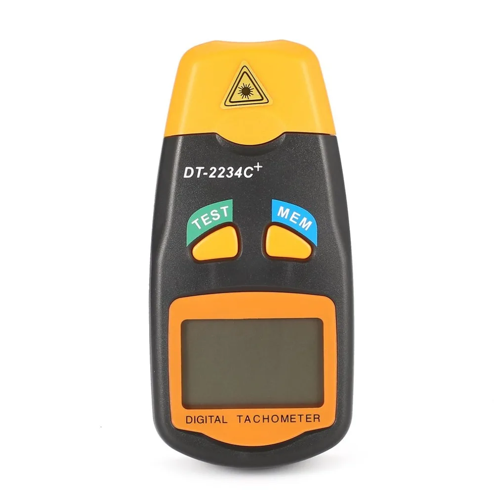 DT2234C + Ручной ЖК цифровой Мини Бесконтактный Лазерный Фото Тахометр RPM измеритель