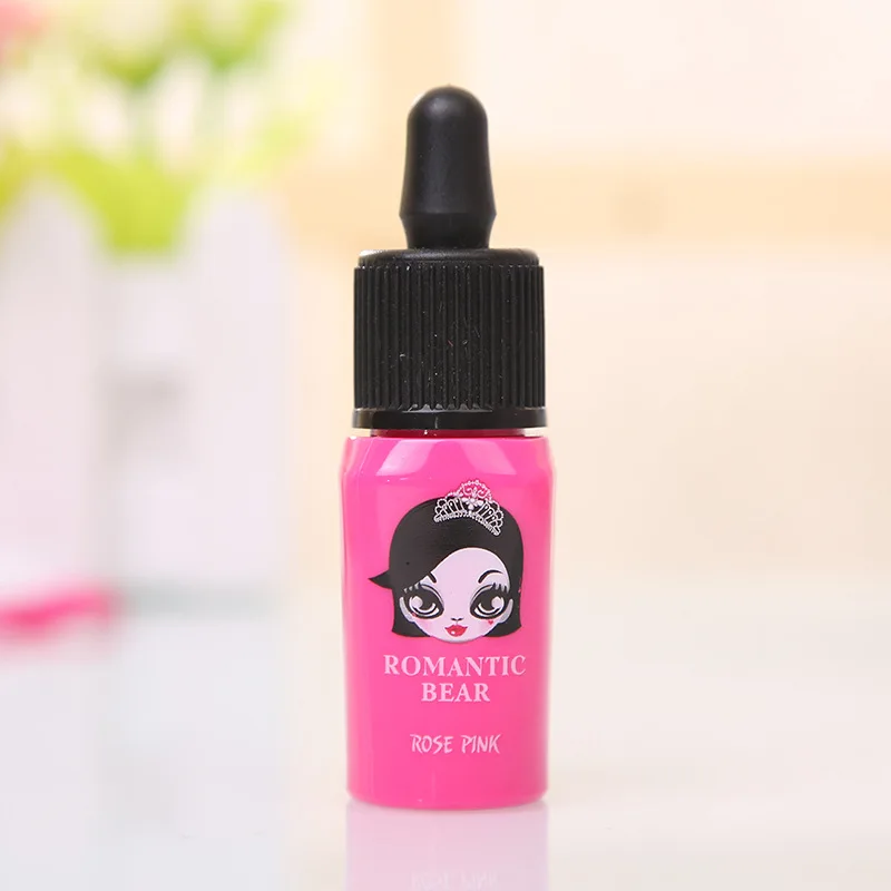 Мерцающий Блеск для губ макияж романтический медведь жидкость Мерцающая