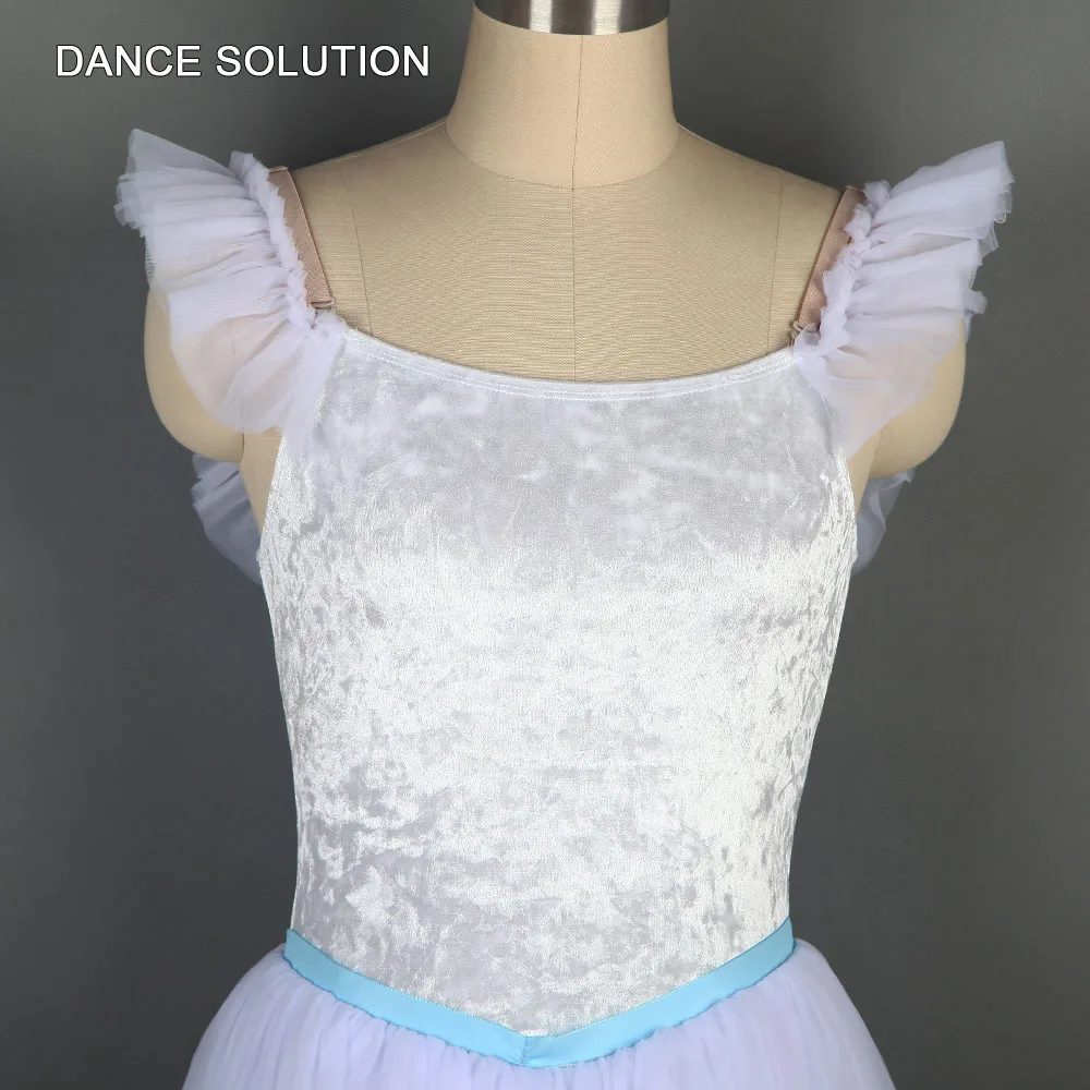 Белая бархатная майка с мягкой юбкой из фатина романтическая балетная юбка-пачка