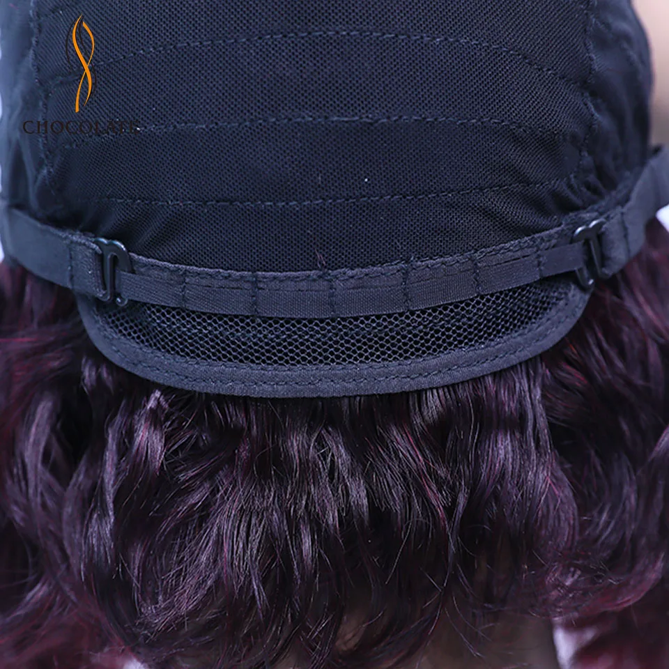 Шоколадный 1b/99j Омбре человеческие волосы парики Remy бразильский объемный