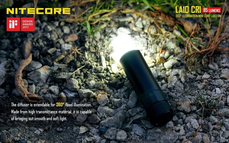 Скидка 20% NITECORE LA10 CRI 85 люмен мини EDC Nichia 219B светодиодный фонарь для чтения на открытом воздухе Черный Красный Синий