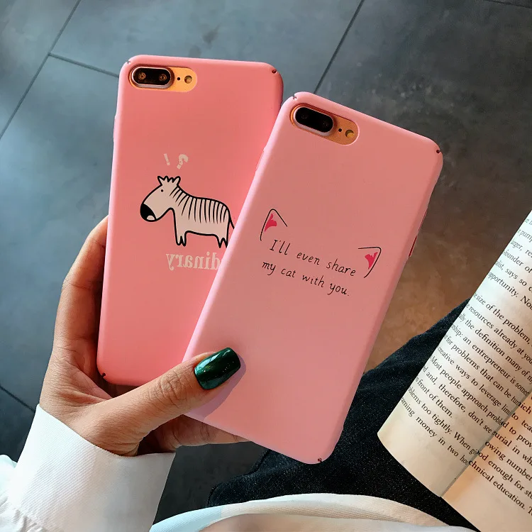 Милый розовый чехол для iphone X XR XS Max 6 6S 7 8 Plus жесткий пластиковый задней панели |