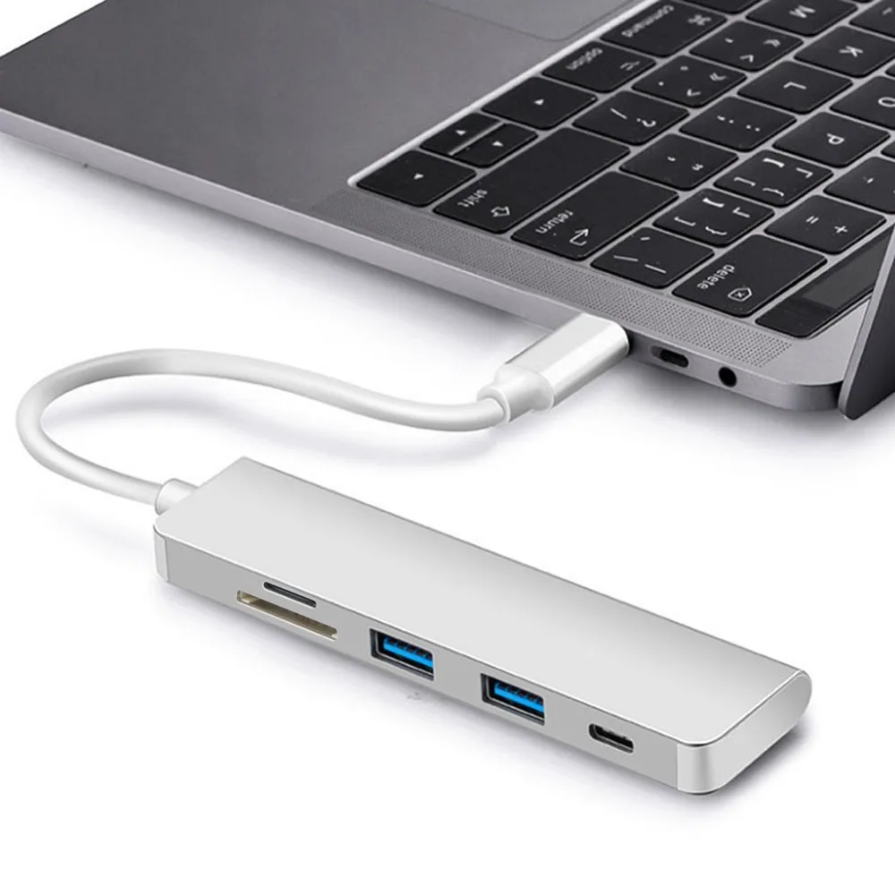 Хит продаж 5 в 1 Type C USB 3 0 концентратор с 2 портами SD TF кардридер PD зарядный адаптер