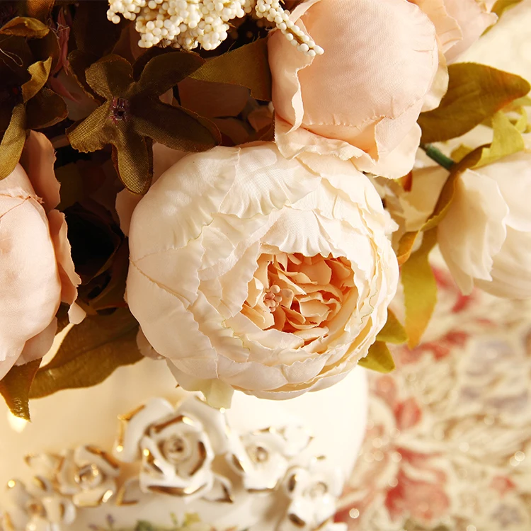 Европейская керамическая ваза Роскошный Ретро Декор для столовой золотые