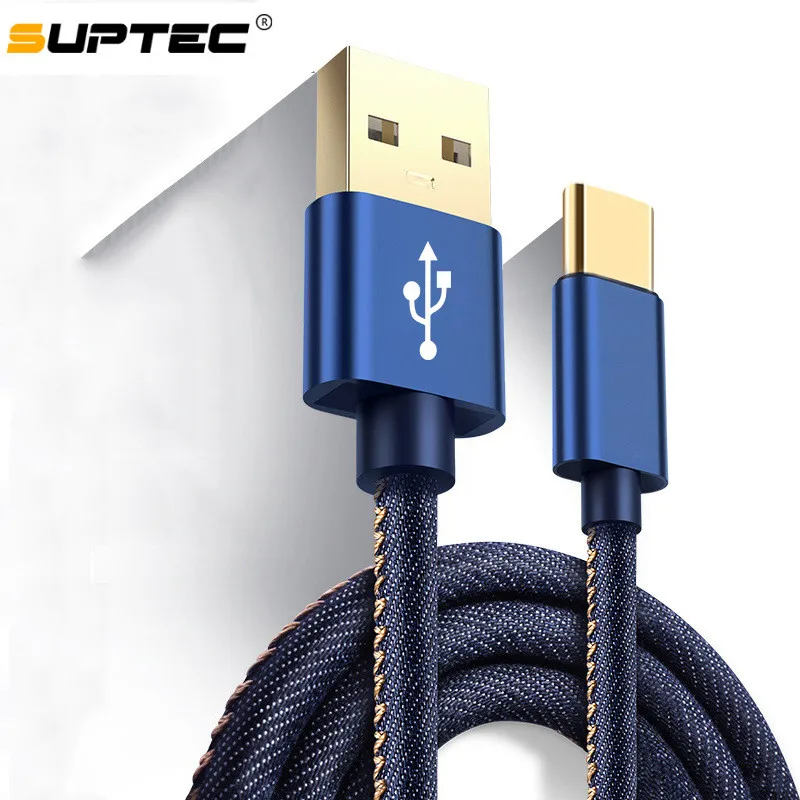 SUPTEC Тип usb C кабель для samsung Galaxy S9 S8 Note 8 плюс быстрый зарядный Xiaomi Mi 5 Oneplus 6 usb-C Кабель