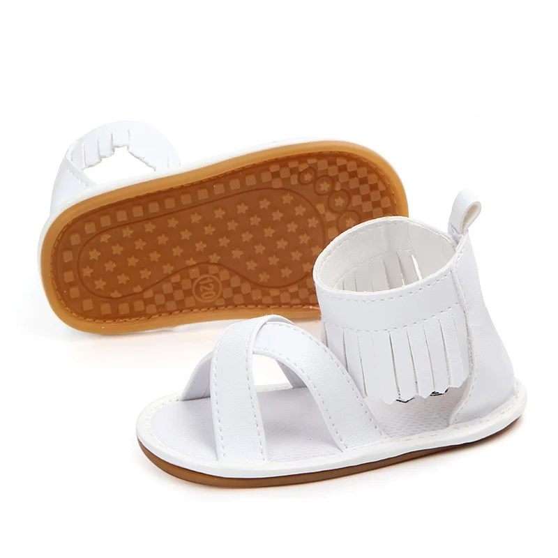 

Summer Baby Girl Cute Tassel Shoes Soft Sole Anti-slip Crib Shoes First Walkers
