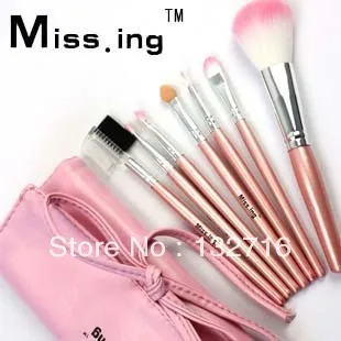 Free shipping 7 PCS Genuine trade Miss.ing animal hair trend Professional Brush Set Mini a generation of fat | Красота и здоровье