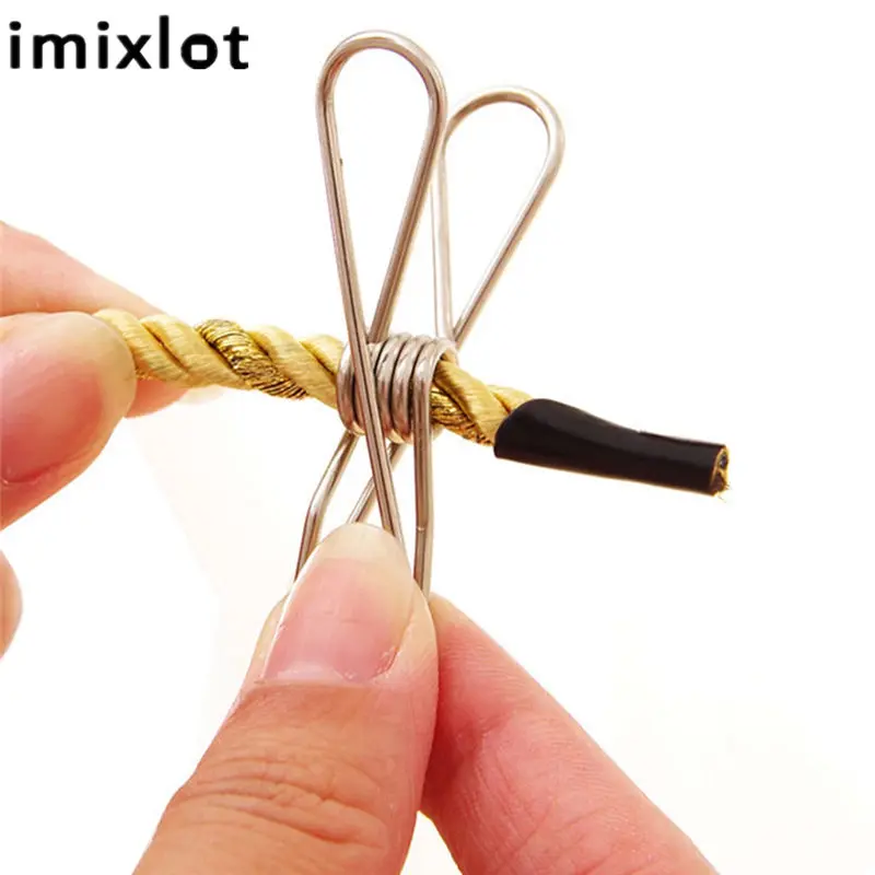 Imixlot 20 шт из нержавеющей стали прищепки для белья вешалка на стену Носки Нижнее белье металлические прищепки Peg