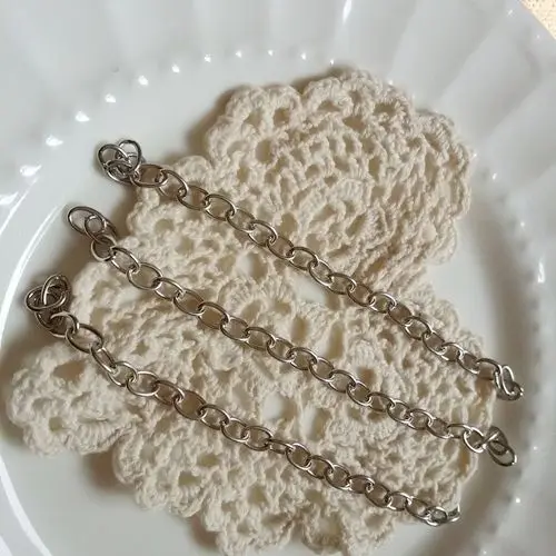 

100Pcs 4.5MM/ W Nickel Color Metal Extended Chains Link Chain DIY Jewelry Findings Accessorries Components