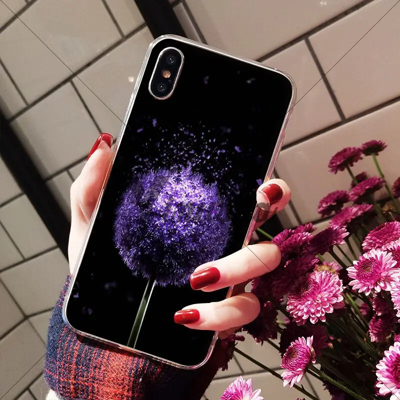 Yinuoda красивый цветочный Одуванчик TPU чехол для телефона Apple iPhone 8 7 6 6S Plus X XS MAX 5 5S SE XR