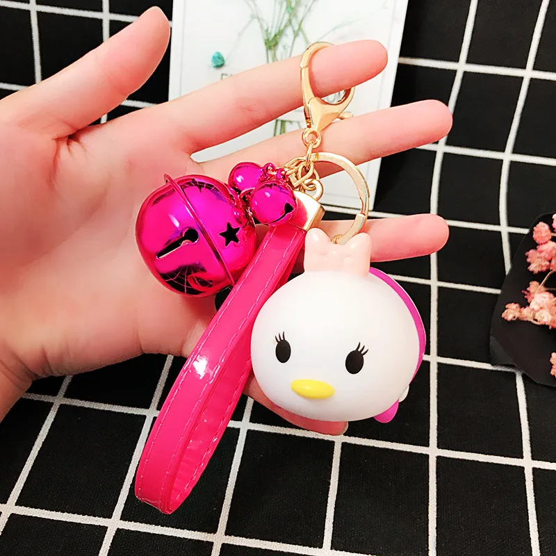 Cute Didier Doll Cartoon Duck Couple Keychain Bag Catch Machine Hanging Bell Charm Womens Accessoires | Украшения и аксессуары