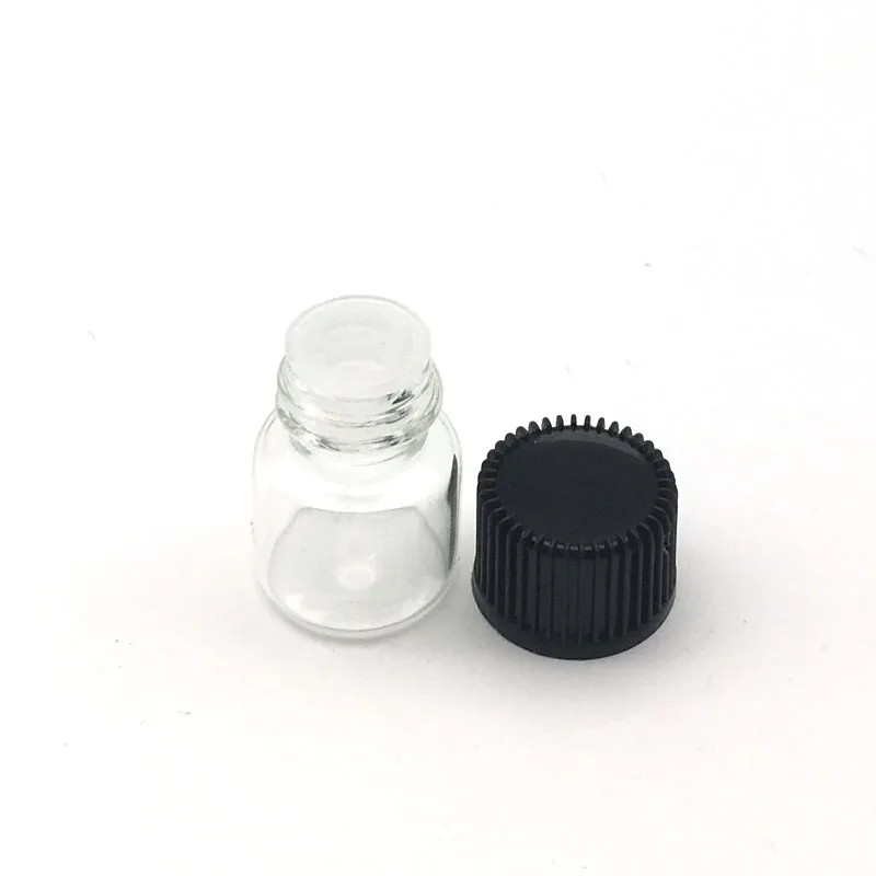 

100pcs 1ml Small Fragrant Clear Glass Bottles With No hole Mini Empty Essential oil Perfume Wishing Vials