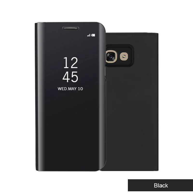 Роскошный кожаный умный зеркальный флип-чехол для телефона для samsung Galaxy S9 S8 Plus S7Edge S6Edge Note 8 J5 J7 чехол с прозрачным окошком