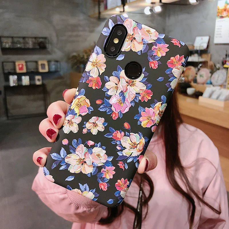 Жесткий чехол для телефона Xiaomi 6X8 8Lite 9 9SE желтые цветы матовый noctilucence PC чехол для Redmi Note5 Note6 Note7 задняя крышка fundas