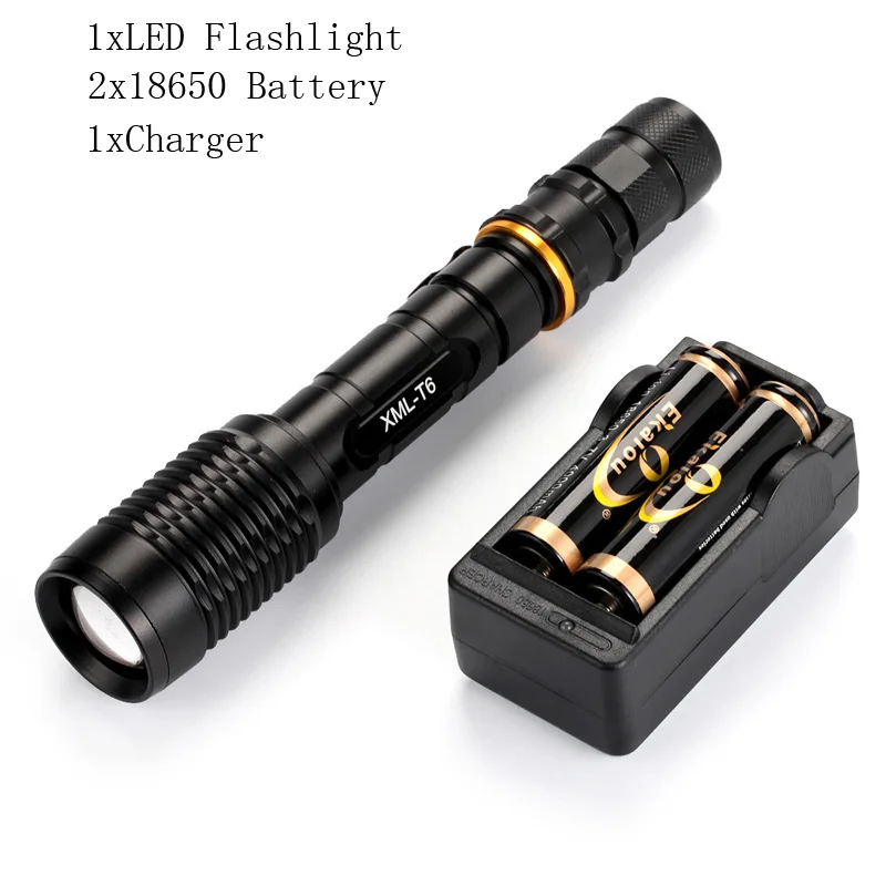 Высокий яркий Zoomable XM-L T6 светодиодный светильник 5-Mode 18650 фонарь Zoom лампа светильник - Испускаемый цвет: P2