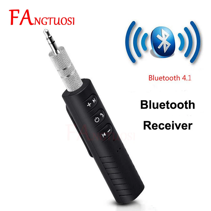 Автомобильный bluetooth-приемник FANGTUOSI, беспроводной адаптер, AUX 3,5 мм разъем для музыки, MP3 аудио, bluetooth-адаптер, приемник для iphone