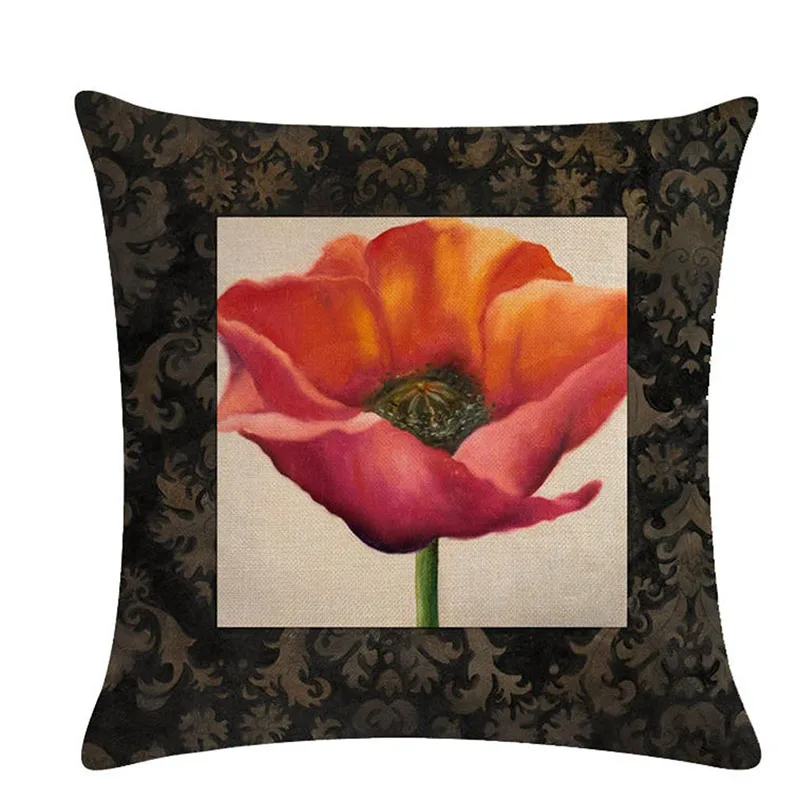 Большой красный цветок печать домашний декор наволочки пледы покрытия для