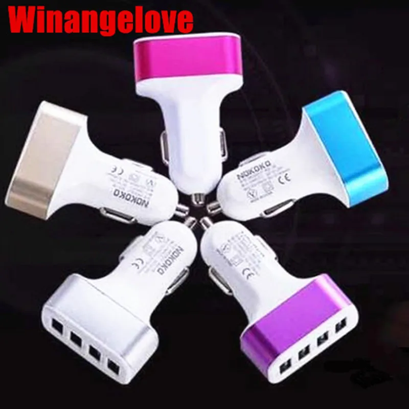 

Winangelove 100pcs Universal 4 Port USB phone Charger For iPhone 4 5 6 5.1A Mini phone Charger Adapter for samsung s7 s6