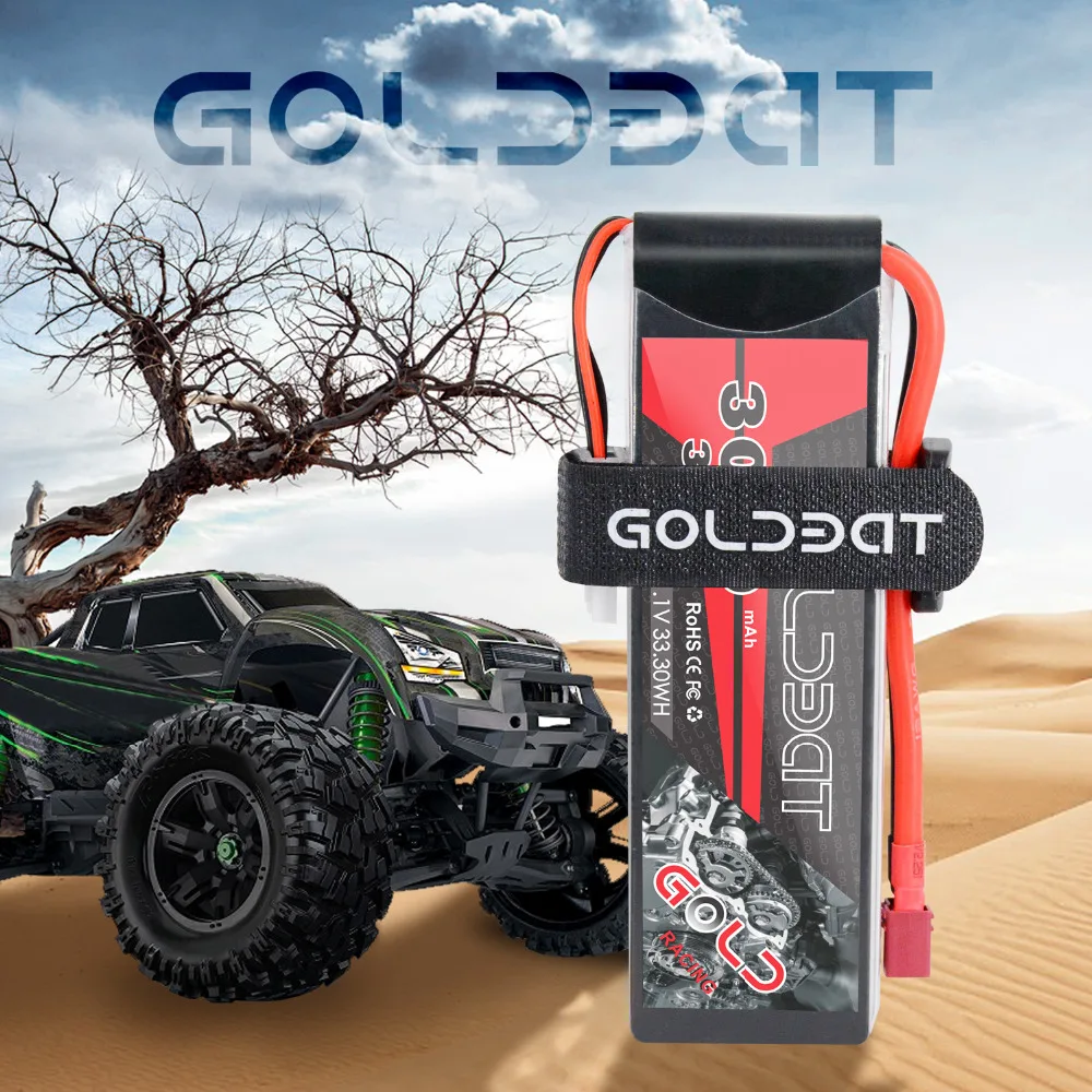 2 единицы GOLDBAT 3000mAh RC LiPo батарея 11 1 V 3S для rc 3000mah lipo 30C с t разъемом Heli Drone