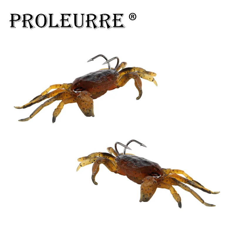 Proleurre 1 шт. Сумасшедший Краб Хлопушки приманки для ловли рыбы 80 мм 34 5 г рыбалки