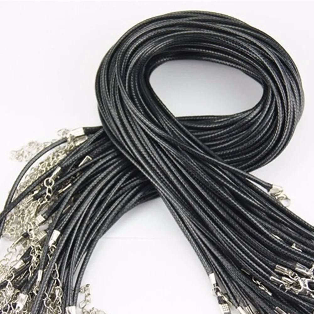 10 шт. женский черный цвет витой кожаный шнур веревка чокер Регулируемый Плетеный