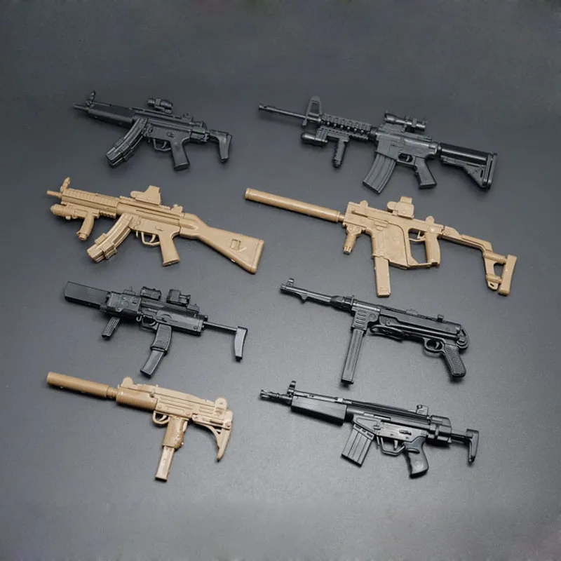 1:6 пистолеты MP7 MP5 и кинжал MP40 UZI KRISS subпулемет & HK53 CABBEEN MK18 военная модель винтовки в