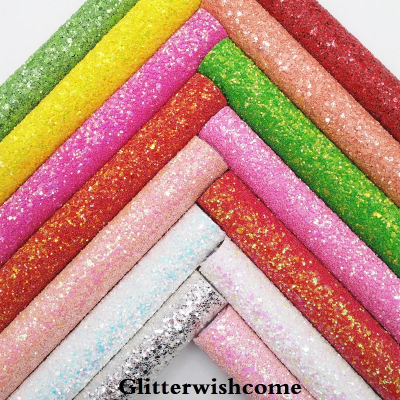 Glitterwishcome 21X29 см A4 Размер Vinilo Textil, Vinil Para Lazos, блестящий винил, тонкая блестящая ткань для бантов, GM154A