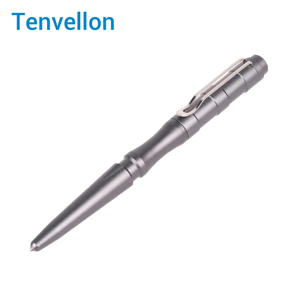 Tenvellon принадлежности для самообороны тактическая ручка защита, Личная безопасность инструмент для защиты серый черный цвет тактические ручки безопасность EDC - Цвет: Серый