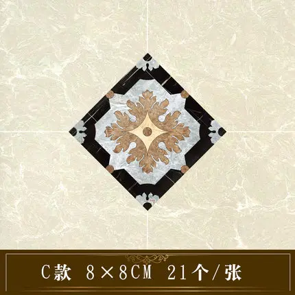 Tile sticker 1 Набор(21 шт.) самоклеющиеся плитки декоративные наклейки напольные водонепроницаемые диагональные наклейки для гостиной плитки декоративные наклейки на стены - Цвет: Tile sticker