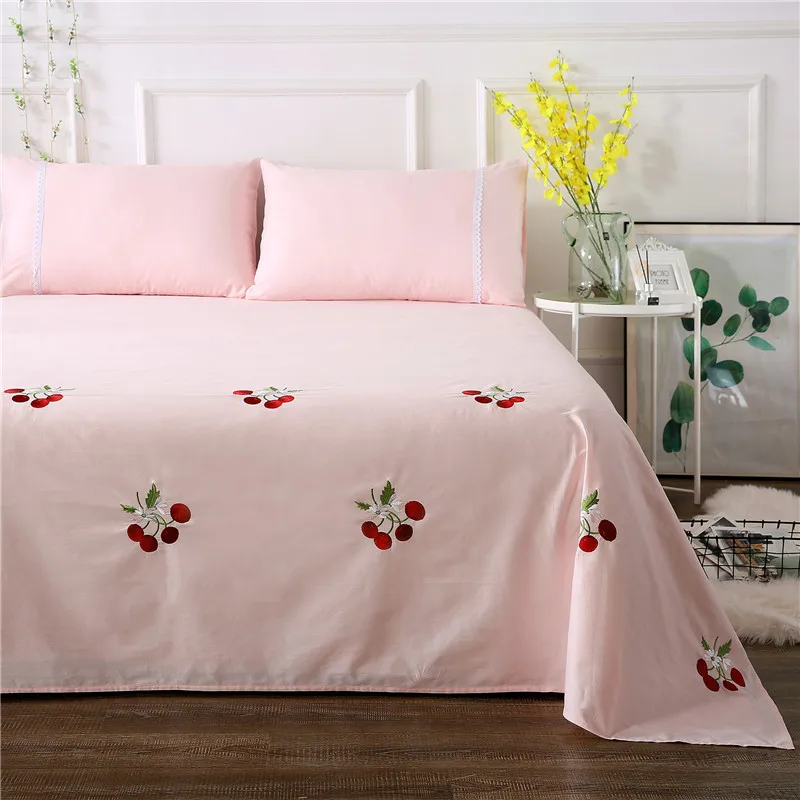 

Хлопковые Твиловые вышитые простыни без наволочек