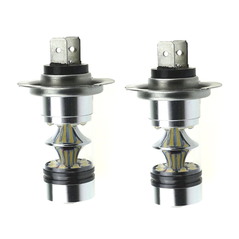 

1 пара H7 6000K 100W Светодиодный 20-SMD проектор Противотуманные фары DRL HID Белый JA55