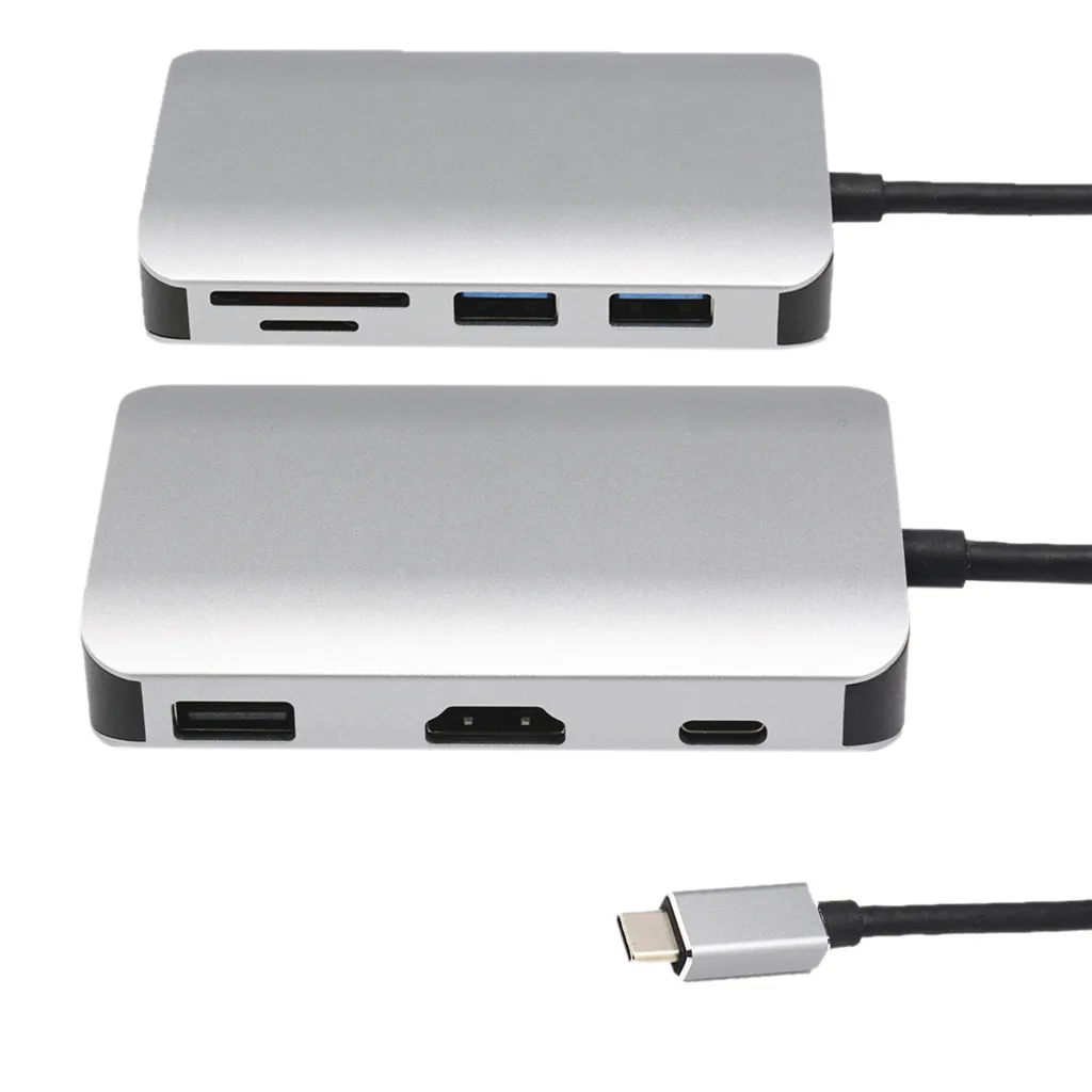 USB C к Type 8 в 1 3 0 2 HDMI 4K RJ45 адаптер SD TF кардридер концентратор женский порт 2K x UHD видео