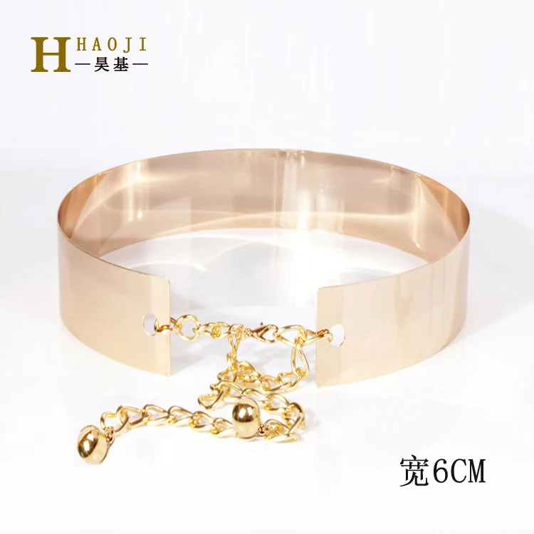 

Metal Buckle Belt for Dresses Women Ladies Elastic Waist Chain Belts Female Gold Thin Belts Fashion 2018 Waistband Rt109