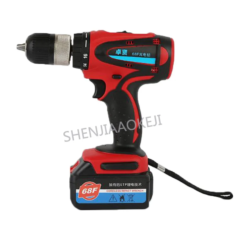 68F13A high power hand drill Lithium battery rechargeable hand drill Multifunctional drilling torque power tools