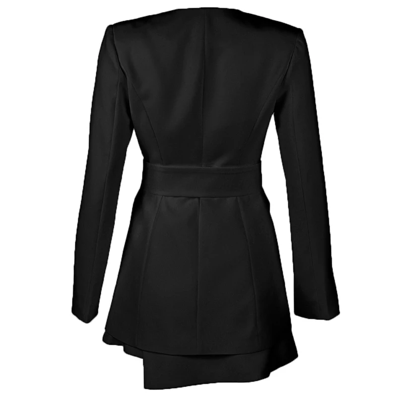 Женский костюм двойка INDRESSME облегающий блейзер с длинным рукавом и глубоким v