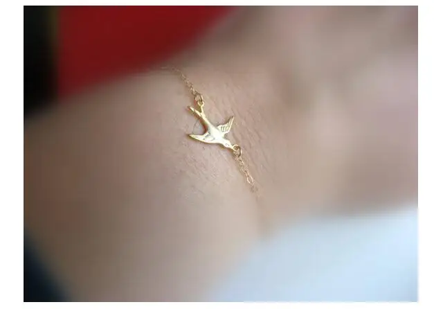 Sl276 2018 модный простой браслет с птицами пигментом абстрактный Детский Маленький