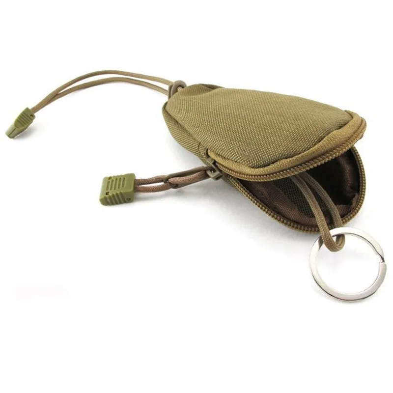 EDC Мини-кошельки для ключей, держатель для мужчин, кошельки для монет, сумка в стиле милитари, камуфляжная сумка, маленький карман, брелок на молнии, чехол на выход