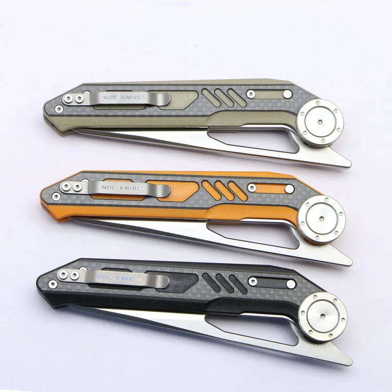 NOC DG-04 portable folding knife 440C blade G10+ carbon fiber handle camping hunting outdoor survival kitchen knife EDC tool