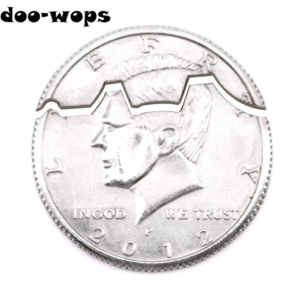 1 шт. монета перекусыватель (US Half копия доллара Coin) волшебные трюки складная