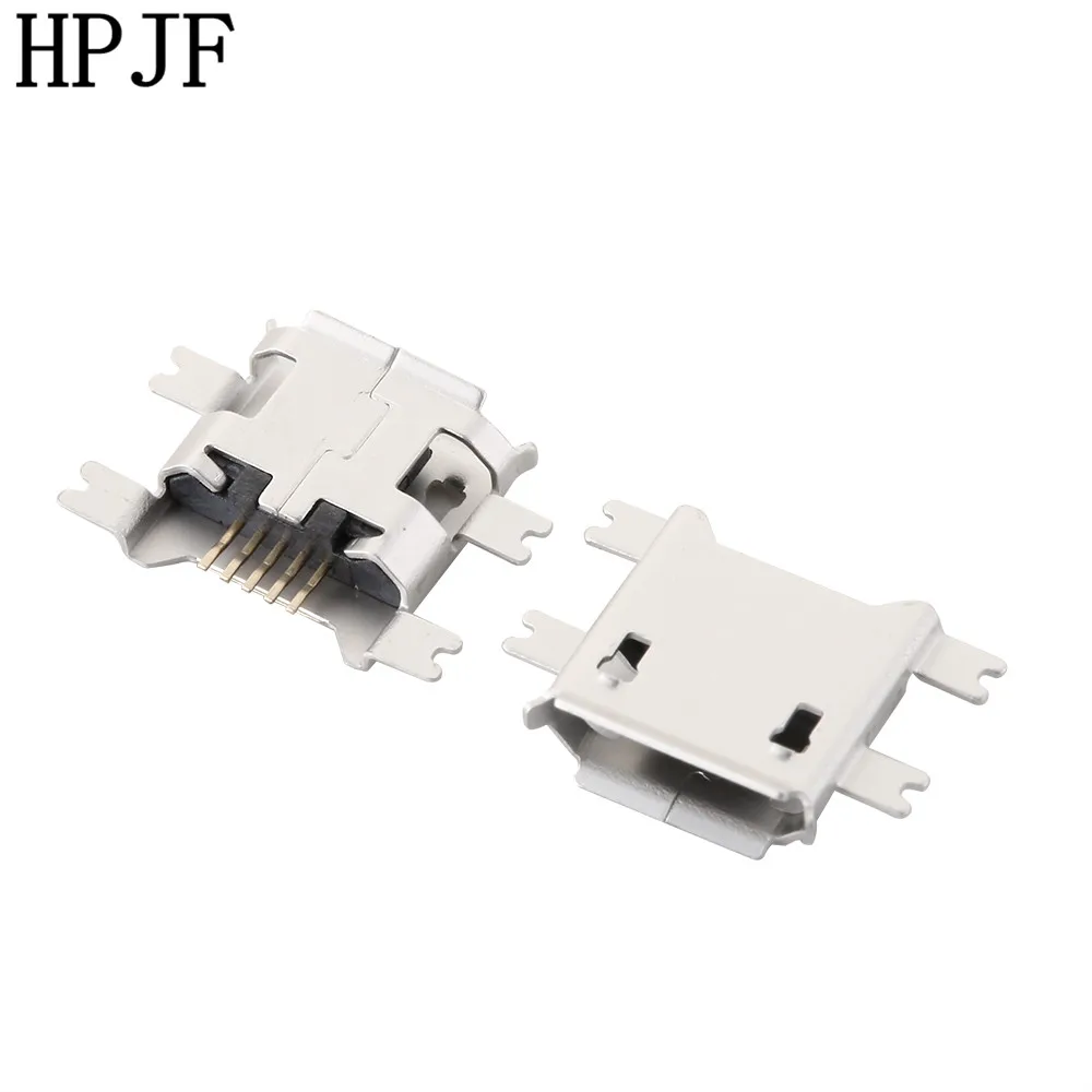 10 шт./лот Micro USB Data Type B розетка 5 контактов 4 ножки SMT SMD паяльный разъем Jack Plug|plug