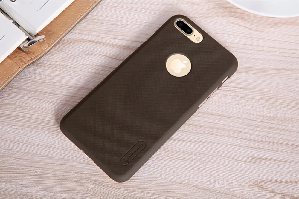 Коричневый Матовый чехол Nillkin крышка для iPhone 7 4,7 дюймов Твердая пластиковая задняя крышка+ подарочный протектор экрана для apple 7 Чехол - Цвет: Коричневый