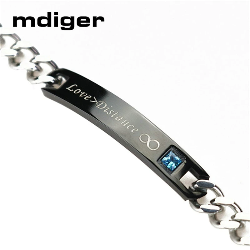Mdiger Прямая доставка Любовь&gt расстояние пара браслет любовь Браслеты