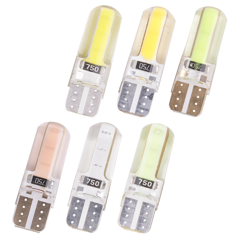 1 шт. Новый светодиодный светодиод T10 194 W5W COB + силиконовый корпус СВЕТОДИОДНАЯ