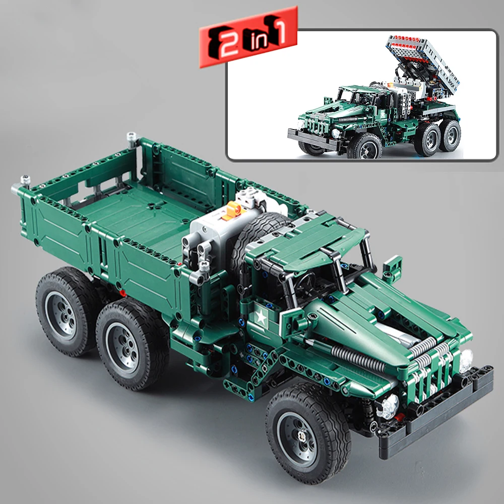 BM21 RC Rocket Gun Truck Car 2в1 Creator Technic Military MOC строительные блоки кирпичи модель Legoings