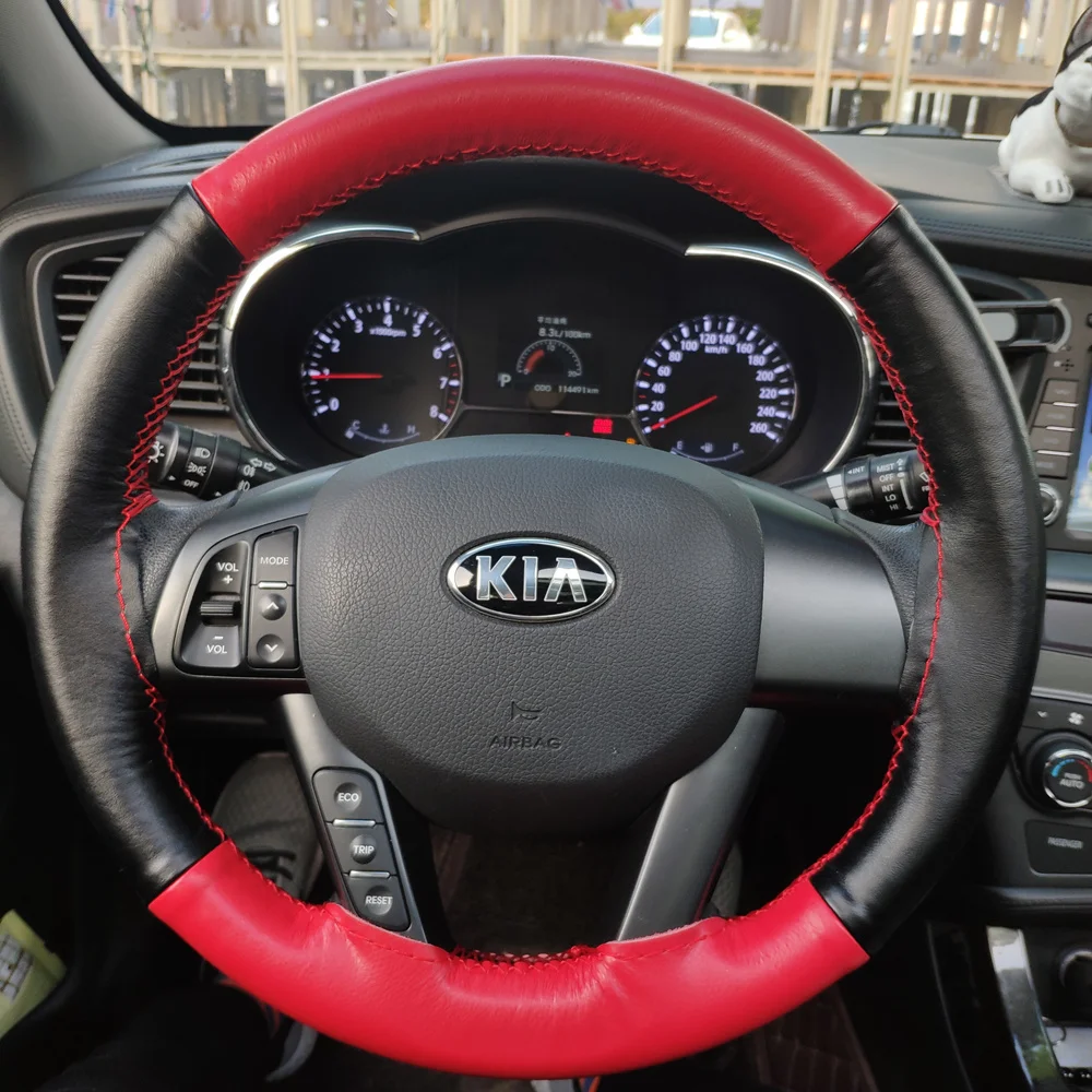 37/38 см из натуральной яловой кожи универсальный автомобильный чехол на руль Braid