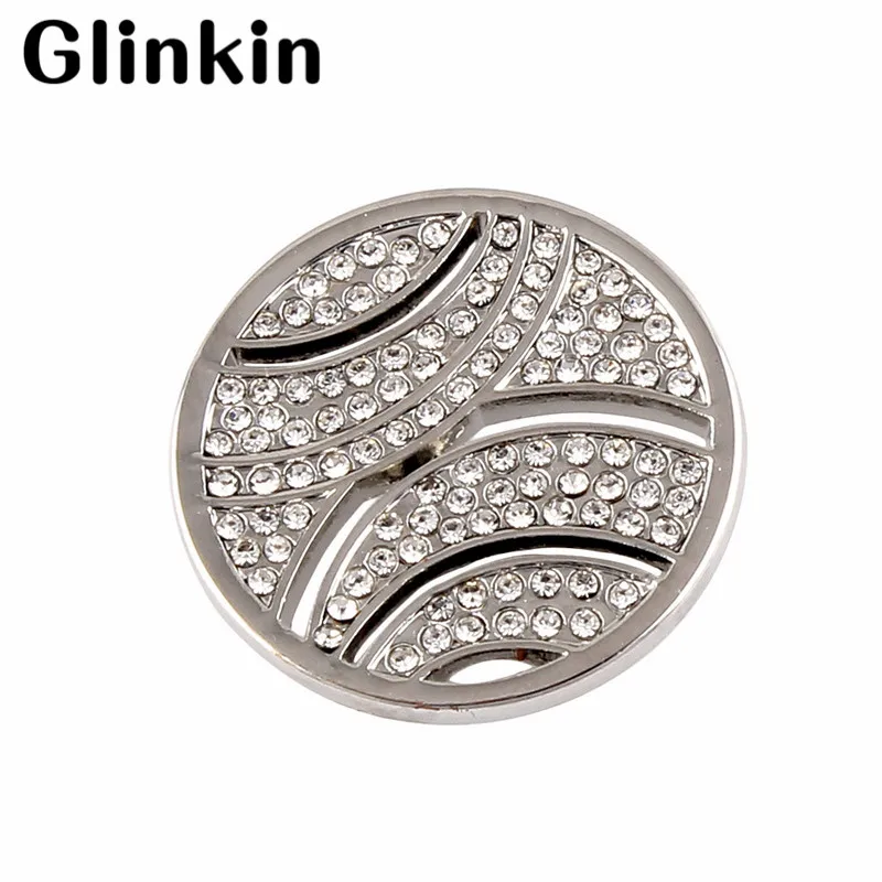 Глинкин мой 25 мм сверкающими мятежный в полоску Монета диск для держатель