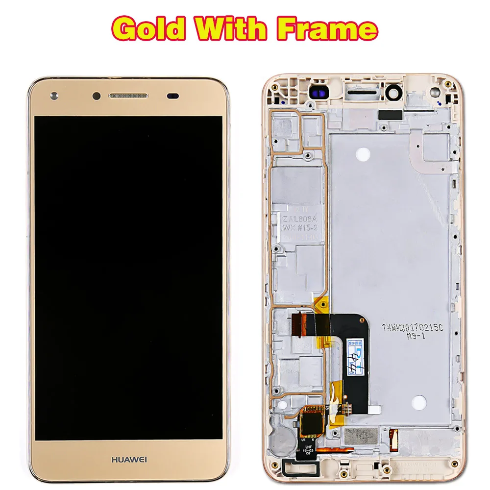Gold With Frame Huawei Y5 II Y5II ЖК-дисплей huawei Y5 2 CUN-U29 сенсорный экран 5,0 дюймов дигитайзер в сборе рамка с бесплатными инструментами из закаленного стекла - Цвет: Gold With Frame