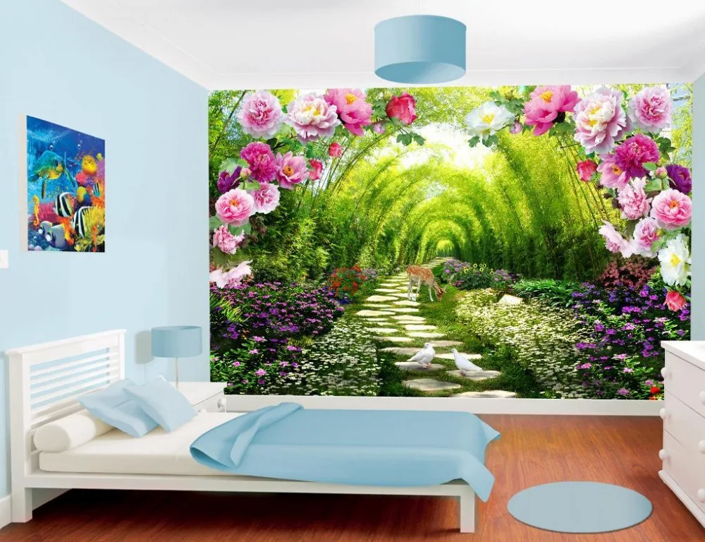 High quality 3d landscape wallpaper for living room bedroom custom bamboo walls | Обустройство дома