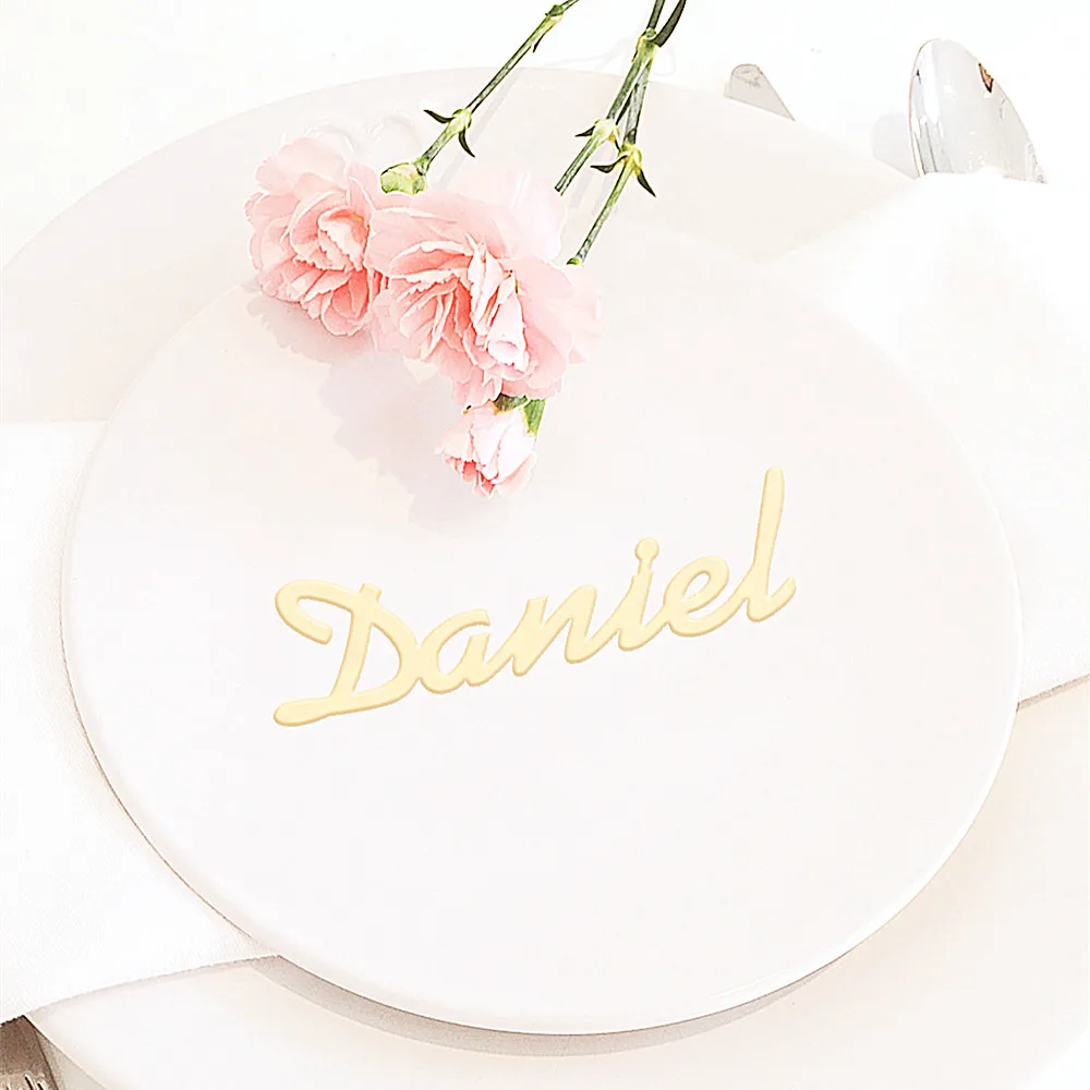 10 шт. персонализированные деревянные имена гостевых мест под заказ для свадебных